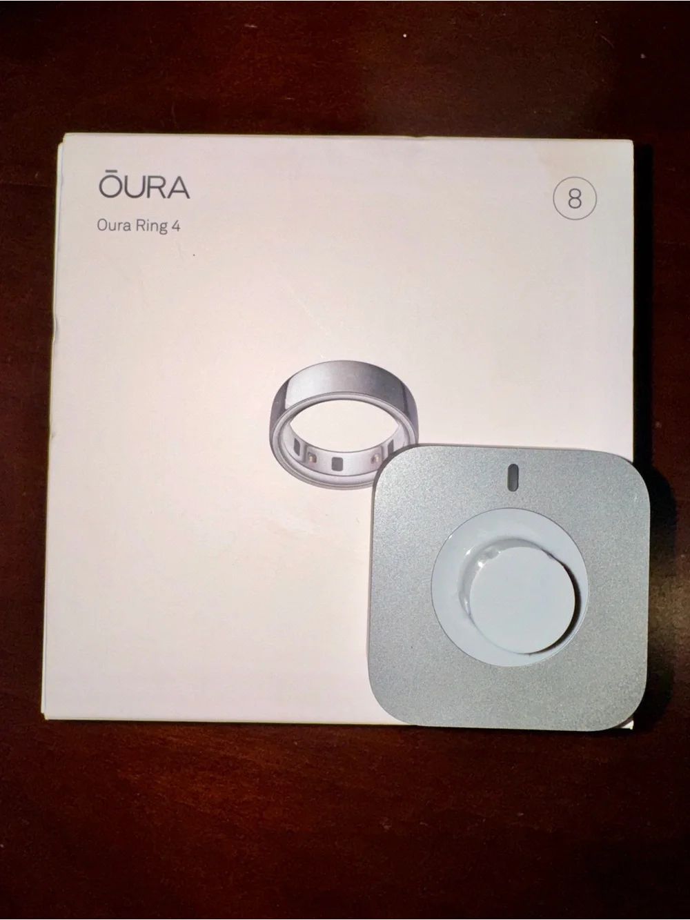 Oura Ring 4 Smart Ring - Silver Size 8